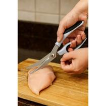 Tesoura Culinária Corte Frango Aço Inox Cozinha Profissional Carnes Legumes Alimentos Resistência Tesoura Culinária Corte Frango Aço Inox Cozinha Profissional Carnes Legumes Alimentos Resistência