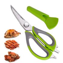 Tesoura Culinaria Profissional Multifuncoes 6 Em 1 Faca Descasca Corta Quebra Nozes Abre Garrafa Em Aco Inox Desmontavel