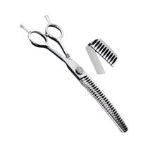 Tesoura Curva De 7 Polegadas Para Desbaste De Pelos De Cães Para Uso Doméstico Ou Profissional