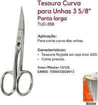 Tesoura Curva Para as Unhas 3' 92mm Profissional - TUC-358 - NYBC