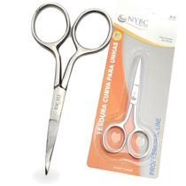 Tesoura Curva para Unhas 3 1/2" (9,2 cm) Ponta Estreita NYBC Beauty -Corte preciso e acabamento profissional para suas unhas