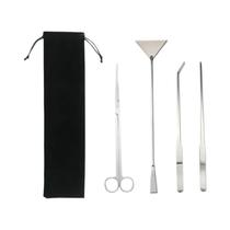 Tesoura De Aço Inoxidável Para Aquário, Pinça, Cortador De Plantas, Ferramentas De Limpeza Para Tesoura De Aço Inoxidável Para Aquário, Pinça, Cortador De Plantas, Ferramentas De Limpeza Para