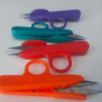 Tesoura de arremate para bordado e costura colorida - Modelo tecelão ou tic tac