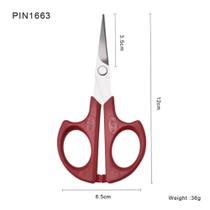 Tesoura de Bordado Ponta Curva ou Reta Lamina de Aço PIN Tesoura de Bordado Ponta Curva ou Reta Lamina de Aço PIN
