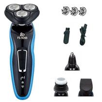 Tesoura de cabelo quatro-em-um 4 em 1 barbeador elétrico masculino usb carregamento molhado/seco rotativo sem fio à prova d'água Tesoura de cabelo quatro-em-um 4 em 1 barbeador elétrico masculino usb carregamento molhado/seco rotativo sem fio à prova d'água