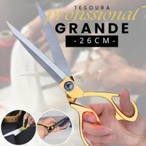 Tesoura De Costura Profissional Alfaiate 26Cm Dourada Ideal