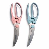 Tesoura de Cozinha Aço Inox com Trava para Cortar Carnes