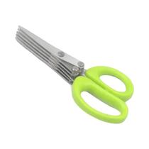 Tesoura De Cozinha Multicamadas De Aço Inoxidável, Cortador De Vegetais, Ervas, Especiarias,