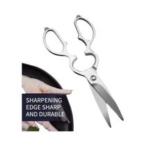 Tesoura De Cozinha Super Afiada Em Aço Inoxidável Multifuncional Para Cortar Ossos, Carne, Frango E