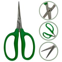 Tesoura de Poda Cortar Flores Plantas Galhos Bonsai Colheita Uva Jardinagem Inox Profissional Trapp