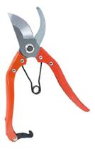 Tesoura de Poda Fertak 8" Aço Carbono Trava Mola Laranja Jardim