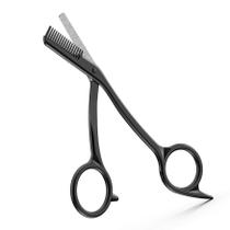 Tesoura de sobrancelha BEZOX em aço inoxidável com pente para mulheres/homens