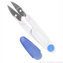 Tesoura de tecelão com tampa manual para arremate de linha - 12cm