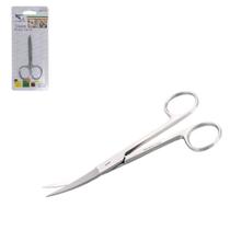 Tesoura De Unha De Inox Com Ponta Curva 9Cm Na Cartela