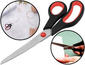 Tesoura Em Metal Para Uso Doméstico Escolar Costura Artesanato Cabo Plástico 23,5cm Hutz