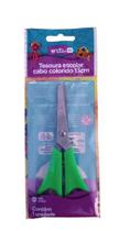 Tesoura Escolar 13 cm cor Verde Claro no Cabo - onda pro