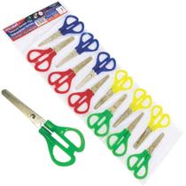 Tesoura Escolar 13CM AÇO Galvanizado Sortido Pacote com 12 Tesoura Escolar 13CM AÇO Galvanizado Sortido Pacote com 12