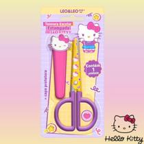 Tesoura Escolar 13cm Estampada Hello Kitty c/ Capa Protetora - Leo&Leo Tesoura Escolar 13cm Estampada Hello Kitty c/ Capa Protetora - Leo&Leo
