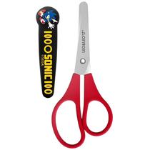 Tesoura escolar com pontas arredondadas e capa protetora Sonic The Hedgehog SEGA Leo&Leo Tesoura escolar com pontas arredondadas e capa protetora Sonic The Hedgehog SEGA Leo&Leo