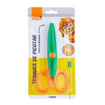 Tesoura Escolar de Picotar 13cm Curva/Zig-Zag /Onda - BRW Tesouras Material Escolar Infantil