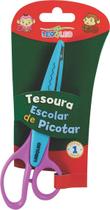 Tesoura Escolar De Picotar Revestida Cores Sortidas - 107624 - Leonora