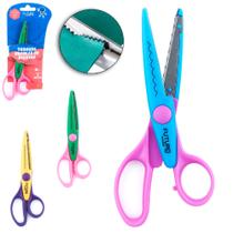 Tesoura escolar de picotar zigzag de inox colors 6,5'' 16cm futuro escolar Tesoura escolar de picotar zigzag de inox colors 6,5'' 16cm futuro escolar