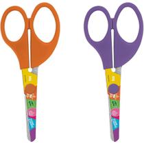 Tesoura Escolar Decorada Divertidamente 2 13CM Blister Tesoura Escolar Decorada Divertidamente 2 13CM Blister