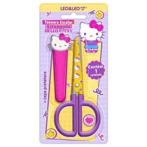 Tesoura Escolar Estampada com Capa Hello Kitty 13cm LEO&LEO Tesoura Escolar Estampada com Capa Hello Kitty 13cm LEO&LEO
