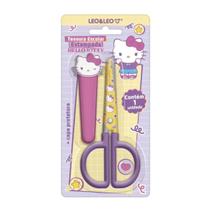 Tesoura escolar hello kitty com capa protetora - leo&leo Tesoura escolar hello kitty com capa protetora - leo&leo