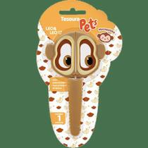 Tesoura Escolar Infantil Pets Com Capa Protetora - LEO ARTE Tesoura Escolar Infantil Pets Com Capa Protetora - LEO ARTE