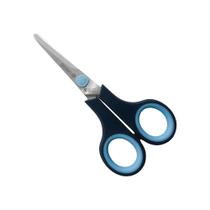 Tesoura Escolar Lâmina em Aço Inox com Cabo Plástico Azul Claro Cushion Soft 5 1/4 1" - Mundial