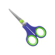 Tesoura Escolar Lâmina em Aço Inox com Cabo Plástico Azul Cushion Soft 5 1/4 1" - Mundial