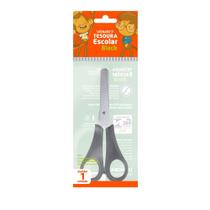 Tesoura Escolar Leonora Lâmina Inox Cabo Black 13cm