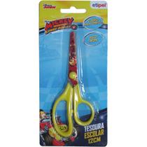 Tesoura Escolar Mickey Aventuras sobre rodas 12 cm- Etipel Tesoura Escolar Mickey Aventuras sobre rodas 12 cm- Etipel