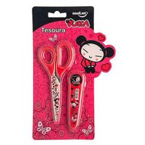 Tesoura Escolar Molin Com Protetor Pucca.