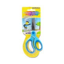 Tesoura escolar ponta arredondada acrilex