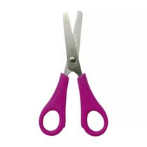 Tesoura Escolar Ponta Redonda 13 cm School Basics Roxa