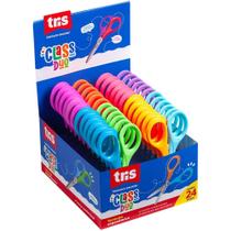 Tesoura Escolar TRIS CLASS Duo 13CM 4CORES DP.C/24