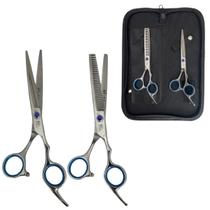Tesoura Fio Navalha E Desfiadeira Umi Kit Cabeleireiros 6.0 Tesoura Fio Navalha E Desfiadeira Umi Kit Cabeleireiros 6.0