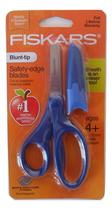 Tesoura Fiskars Safety-Edge de ponta pontiaguda para crianças 12,7 cm azul