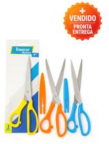 Tesoura Grande Multiuso 9” 23 CM Aço Inoxidável Resistente Cabo Ergonômico Tecido Papel Embalagens