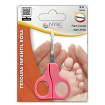 Tesoura Infantil Cabo Plástico Rosa - NYBC Beauty - Corte preciso e seguro para as unhas do seu bebê Tesoura Infantil Cabo Plástico Rosa - NYBC Beauty - Corte preciso e seguro para as unhas do seu bebê