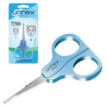 Tesoura Infantil Para Bebê Unha Tesourinha Unhex Baby Azul
