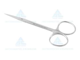 Tesoura Iris Ou Gengiva Reta 12Cm Aço Inoxidável