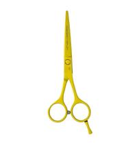 Tesoura Mega Teflon Amarela Fio Navalha 5.0 Polegadas