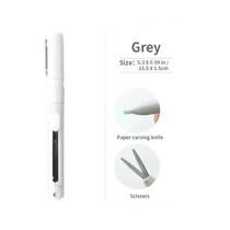 Tesoura Mini Multifuncional Portátil Cortador De Papel Faca 2 Em 1 Forma De Caneta Ferramentas De
