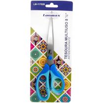Tesoura Multiuso Azul Antiderrapante 8 ½'' Polegadas - Ref. LM-117028 Tesoura Multiuso Azul Antiderrapante 8 ½'' Polegadas - Ref. LM-117028