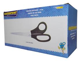 Tesoura multiuso cabo preto 21cm masterprint mp510 cx c/12un