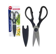 Tesoura Multiuso com Proteção em Aço e Plástico Cinza 22,5x8x1cm - Dolce Home