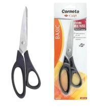 Tesoura multiuso de inox basic preto 8.1/2 " corneta craft